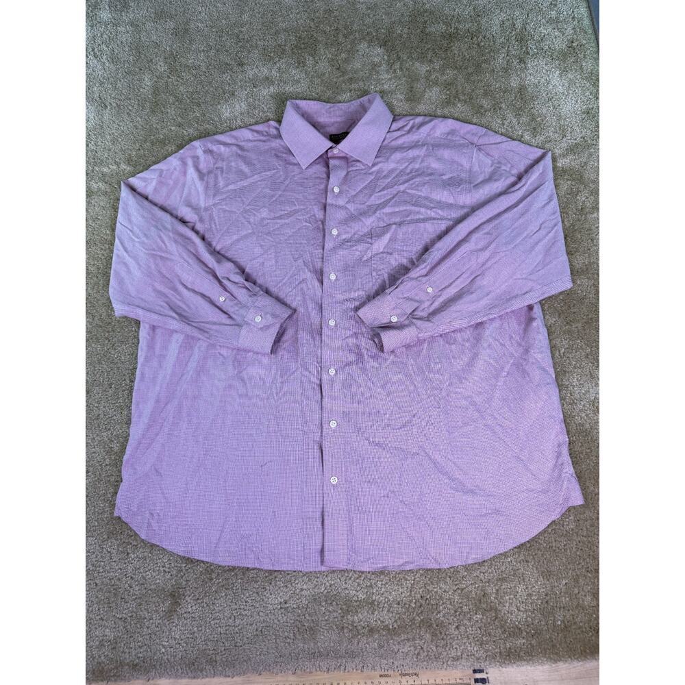 Rochester Dress Shirt Size 18 34/35 Long Sleeve Egyptian Cotton Non Iron E133